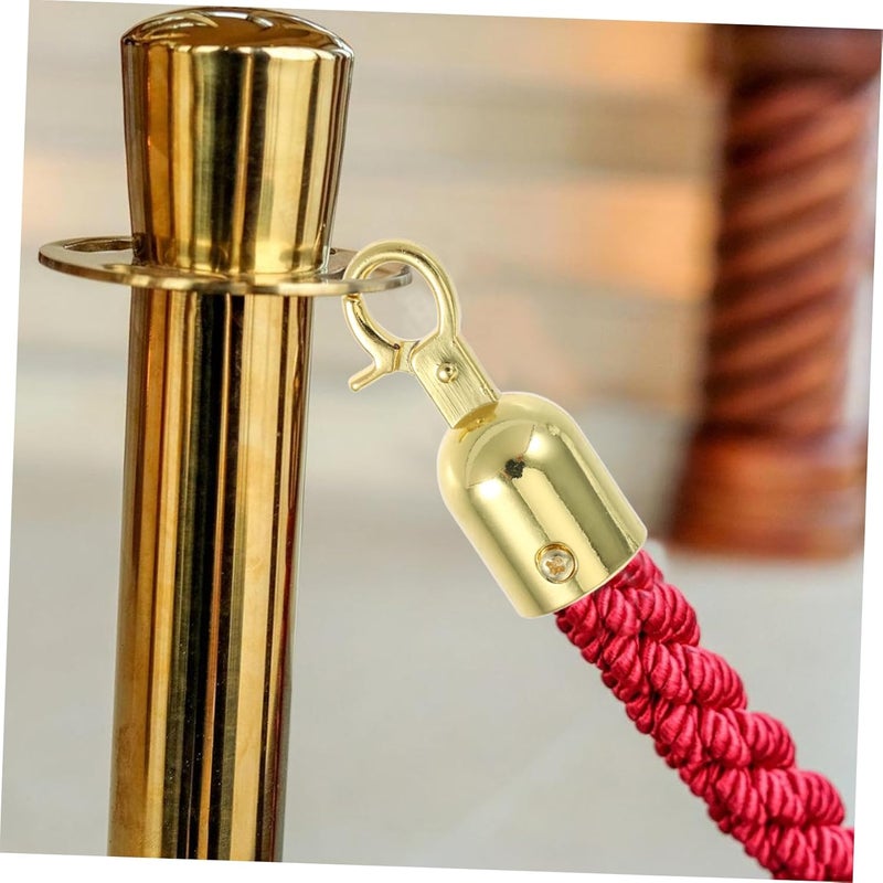 6pcs Black Rope End Caps for Crowd Control Stanchions Easy Installation Queue Management - Image 4